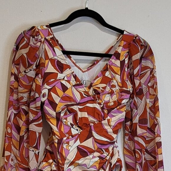 G by Giuliana Jet Set G One-Piece UPF 50 Mesh Sleeve Swimsuit 817-978 NWOT - Picture 4 of 14